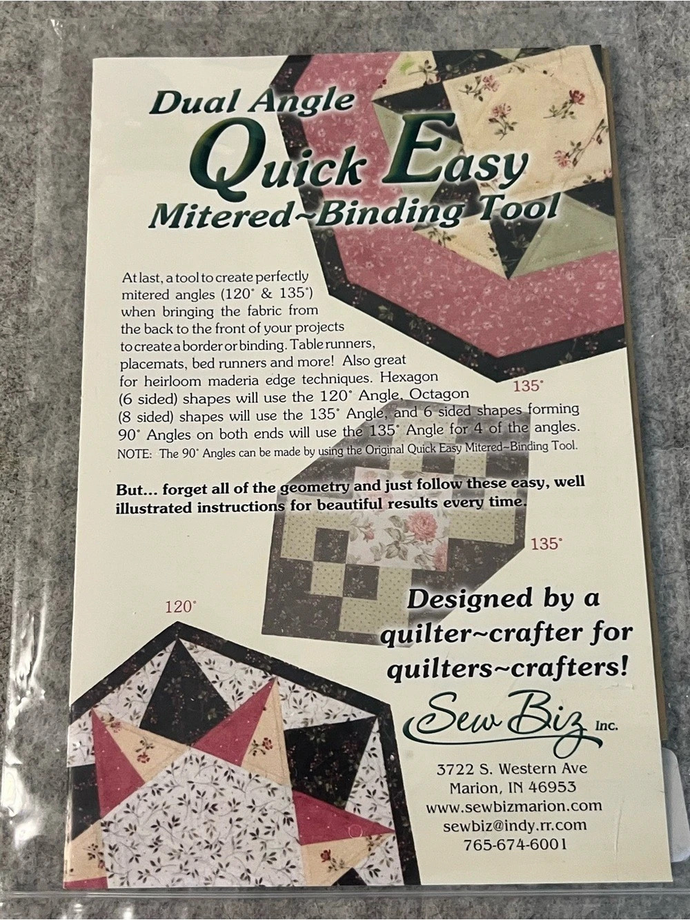 Sew Biz Octagon Quilting Ruler – Binding Tool